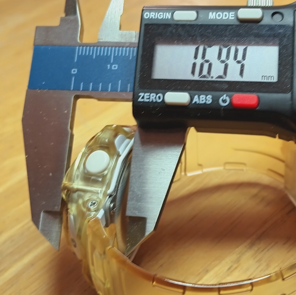 X Casio Baby-G Amber Digital Watch 43mm case with white wire protective cage - Picture 9 of 9